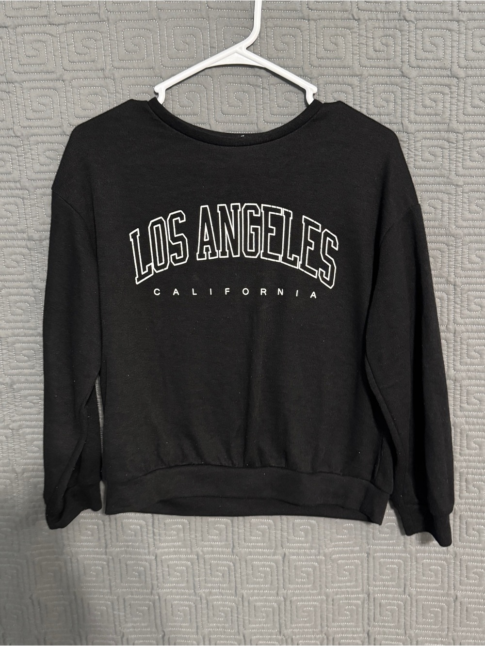 SHEIN Teen Girls Los Angeles California Black Sweatshirt 12-13Y